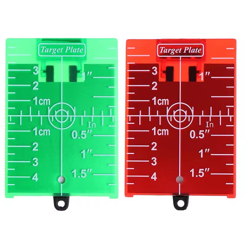 Level Laser Line - Cartão de placa de alvo vermelho/verde