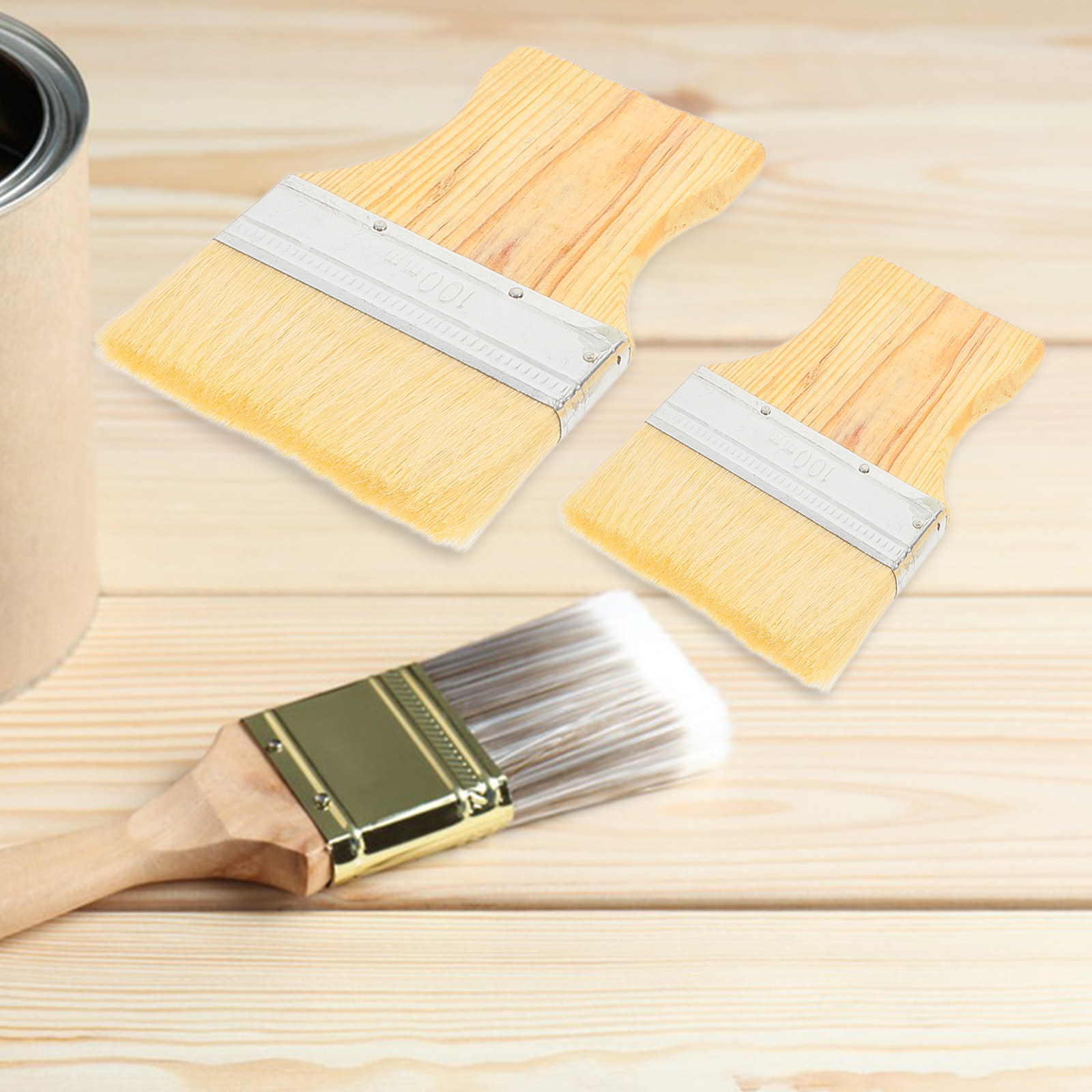 Wood Stain Brush - Kit de 3 Pincéis para Pintura