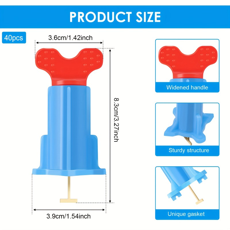 40 Peças Novo Design Sistema d - Tile Leveling Clip avaliação e preço