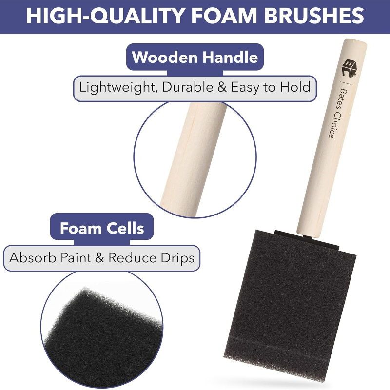 16 peças de pincéis de espuma, - Wood Stain Brush avaliação e preço