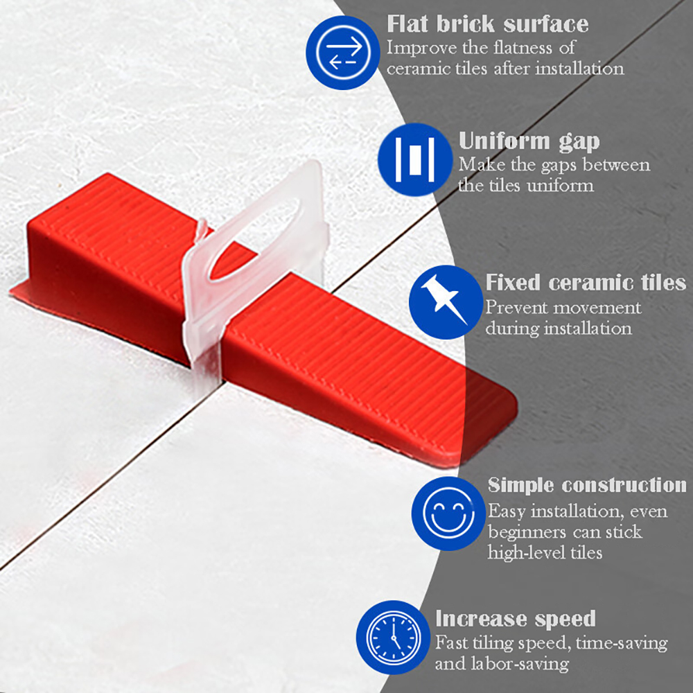100 pçs sistema de nivelamento - Tile Leveling Clip avaliação e preço